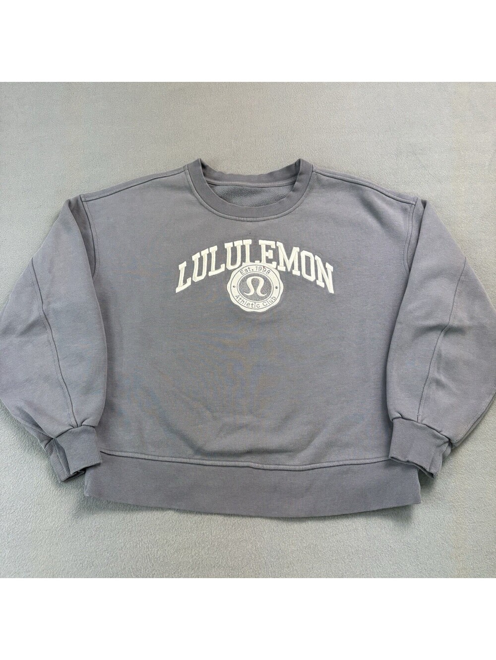 Lululemon Perfectly Oversized Collegiate Crew Sweatshirt Small (?) Solar Gray